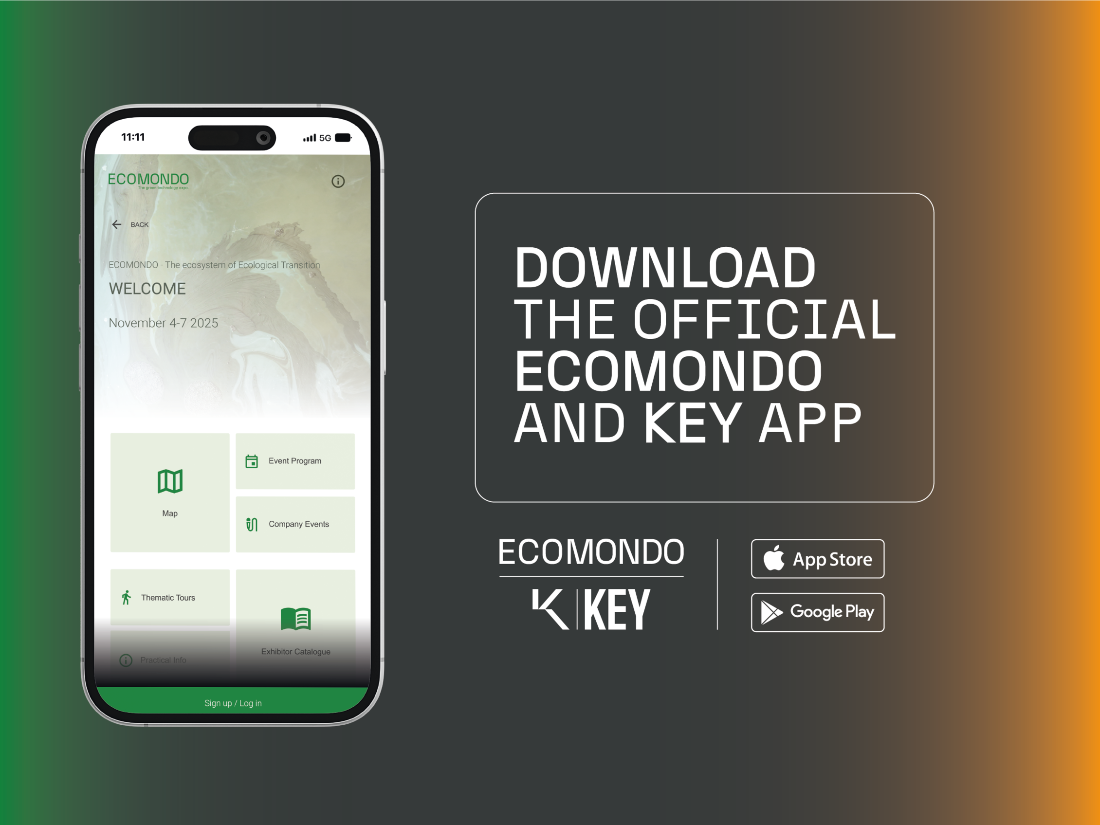 official banner of the ecomondo and key app