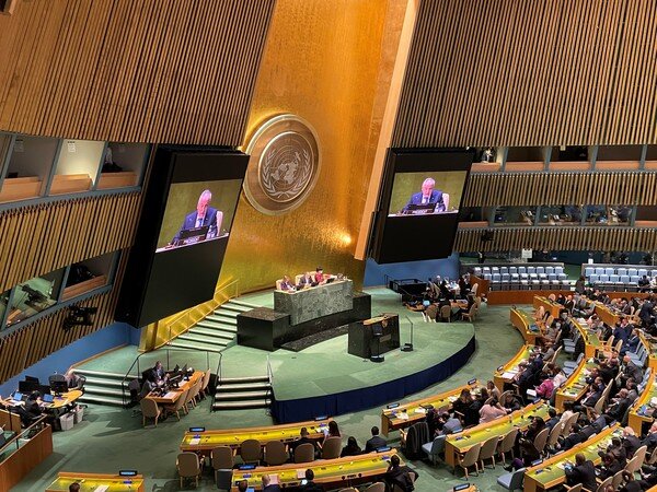 Conferenza delle Nazioni Unite sull'acqua 2023 al palazzo di Vetro di New York